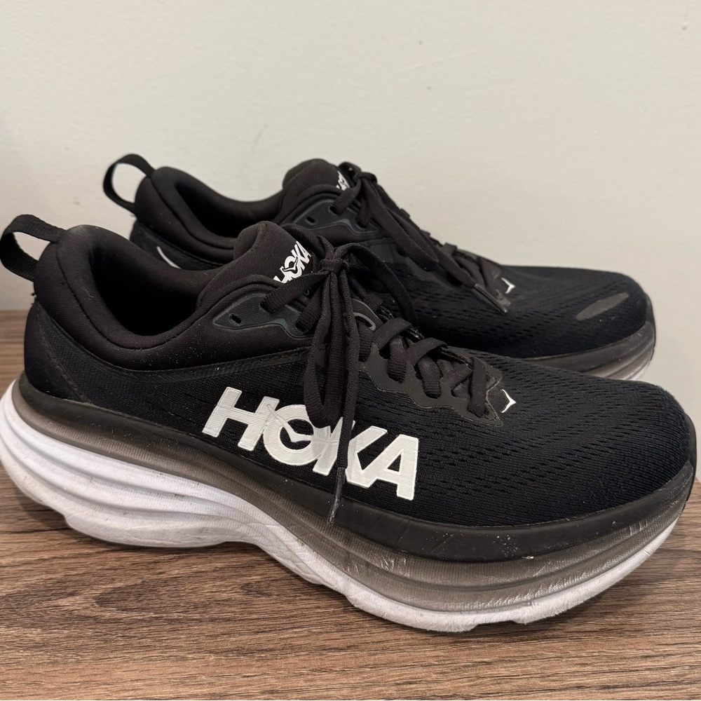 Hoka Black and White Women's Sneakers